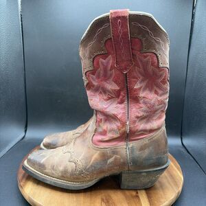 Tony Lama Stockman Womens Size 7 B Cowboy Boots Western Brown Leather RR2108L
